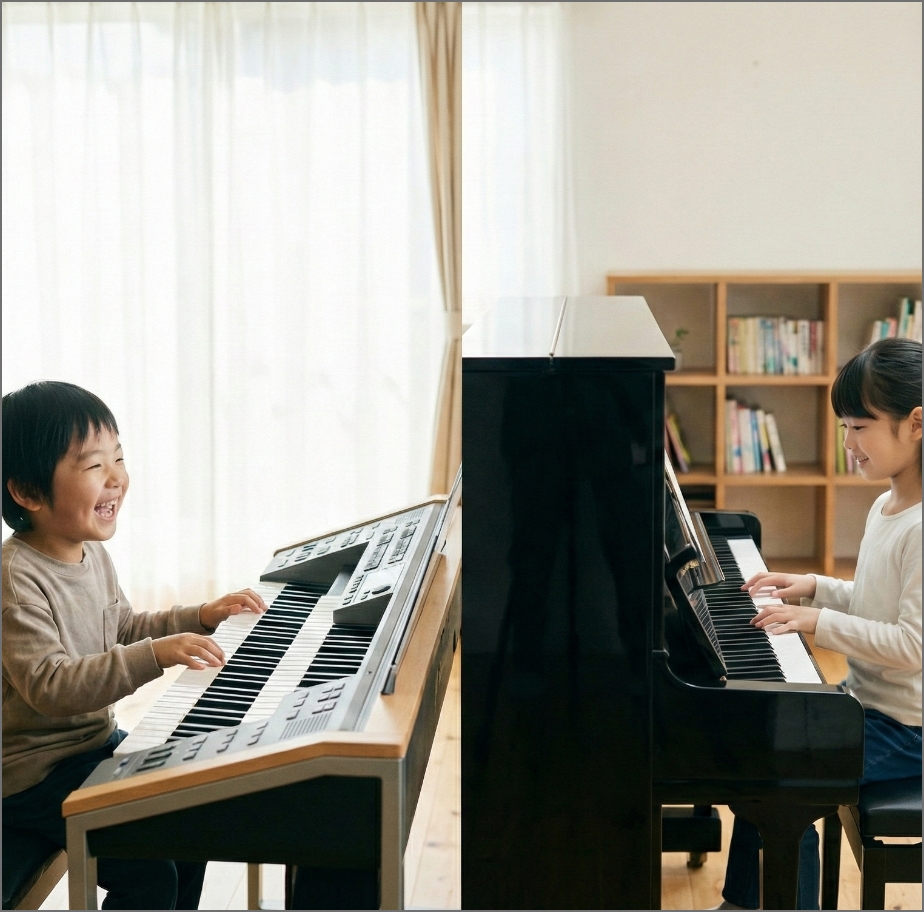 ピアノとエレクトーン